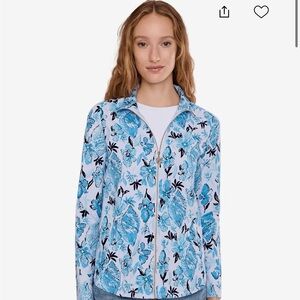 Lilly Pulitzer resort why she shell splendor Leon upf Zip up Jacket med